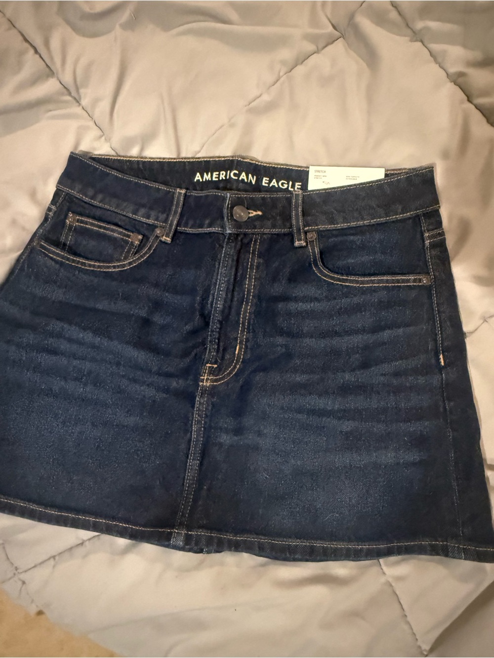 American Eagle Outfitters Dark Blue Denim Mini Skirt